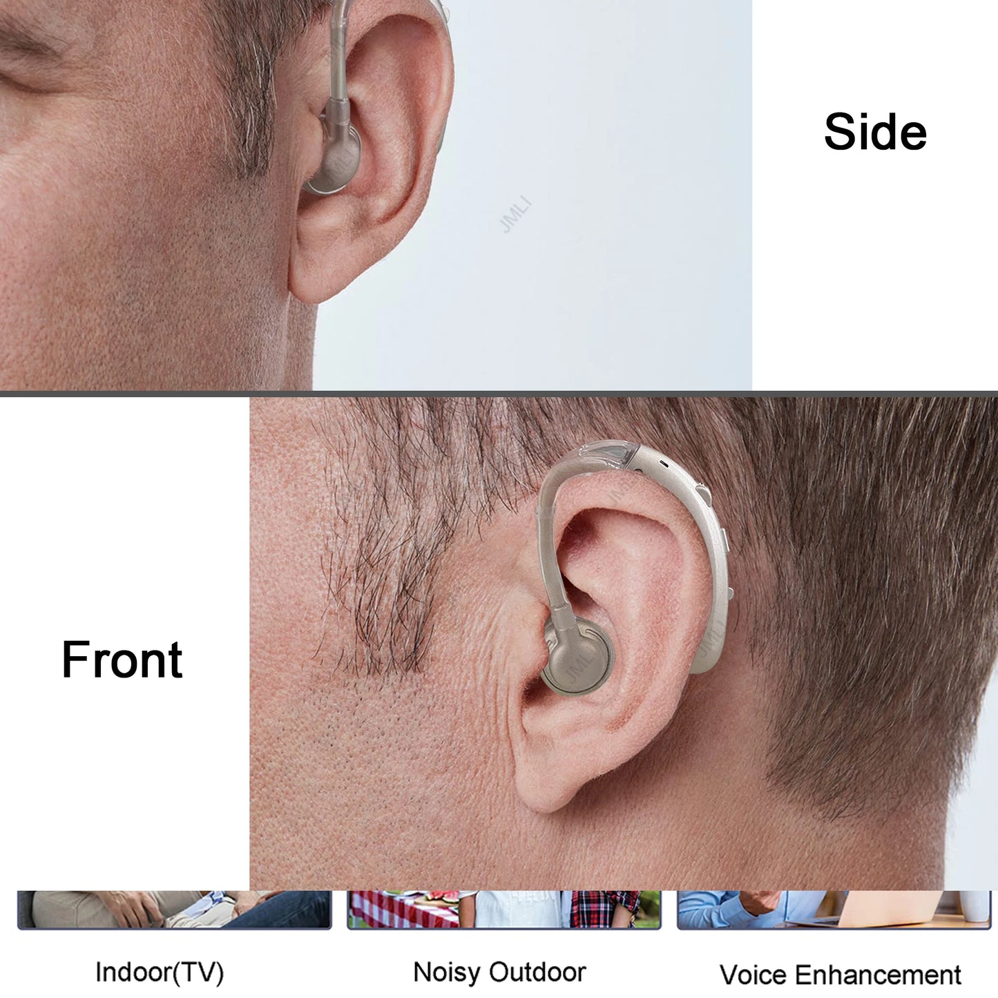 Rechargeable Digital Hearing Aid Adjustable Tone 2024 Best Sound Amplifier Portable Deaf Elderly BTE Hearing Aids