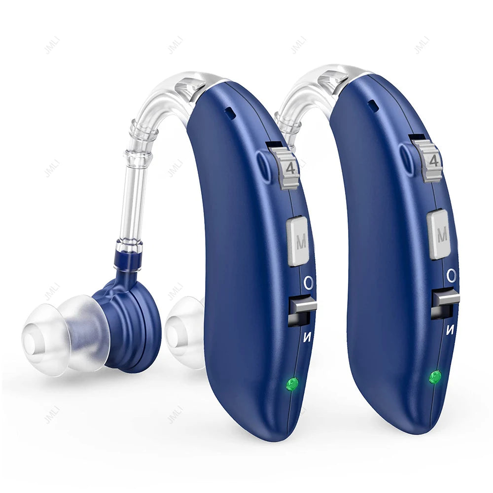 Rechargeable Digital Hearing Aid Adjustable Tone 2024 Best Sound Amplifier Portable Deaf Elderly BTE Hearing Aids